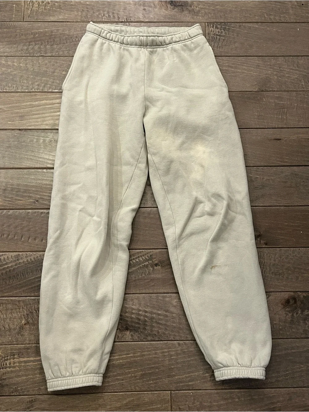 TNA Cream Fleece Joggers - Picture 1 of 4